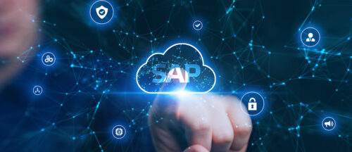 SAP-Logo im Vordergrund (Wolke).